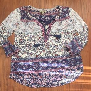 Lucky Brand XS long sleeve blouse like new